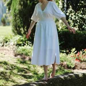 A new Day Linen White Dress